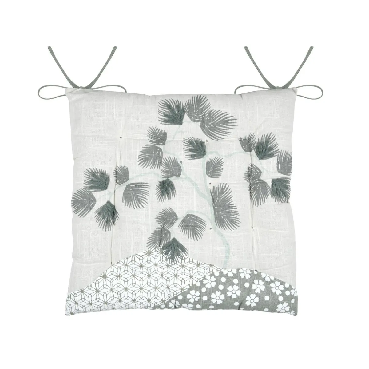 STOF Coussin de chaise carré coton (38 x 38 cm) Yuki Vert Jade Outlet