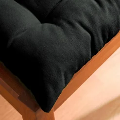 EMINZA Coussin de chaise carré coton (40 x 40 cm) Pixel Noir Hot
