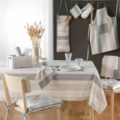 DOUCEUR D'INTERIEUR Coussin de chaise carré coton recyclé Andria Beige Sale