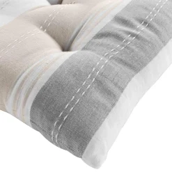 DOUCEUR D'INTERIEUR Coussin de chaise carré coton recyclé Andria Beige Sale