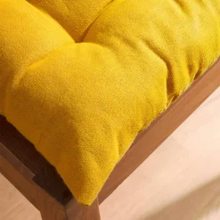 EMINZA Coussin de chaise carré coton (40 x 40 cm) Pixel Jaune moutarde Outlet