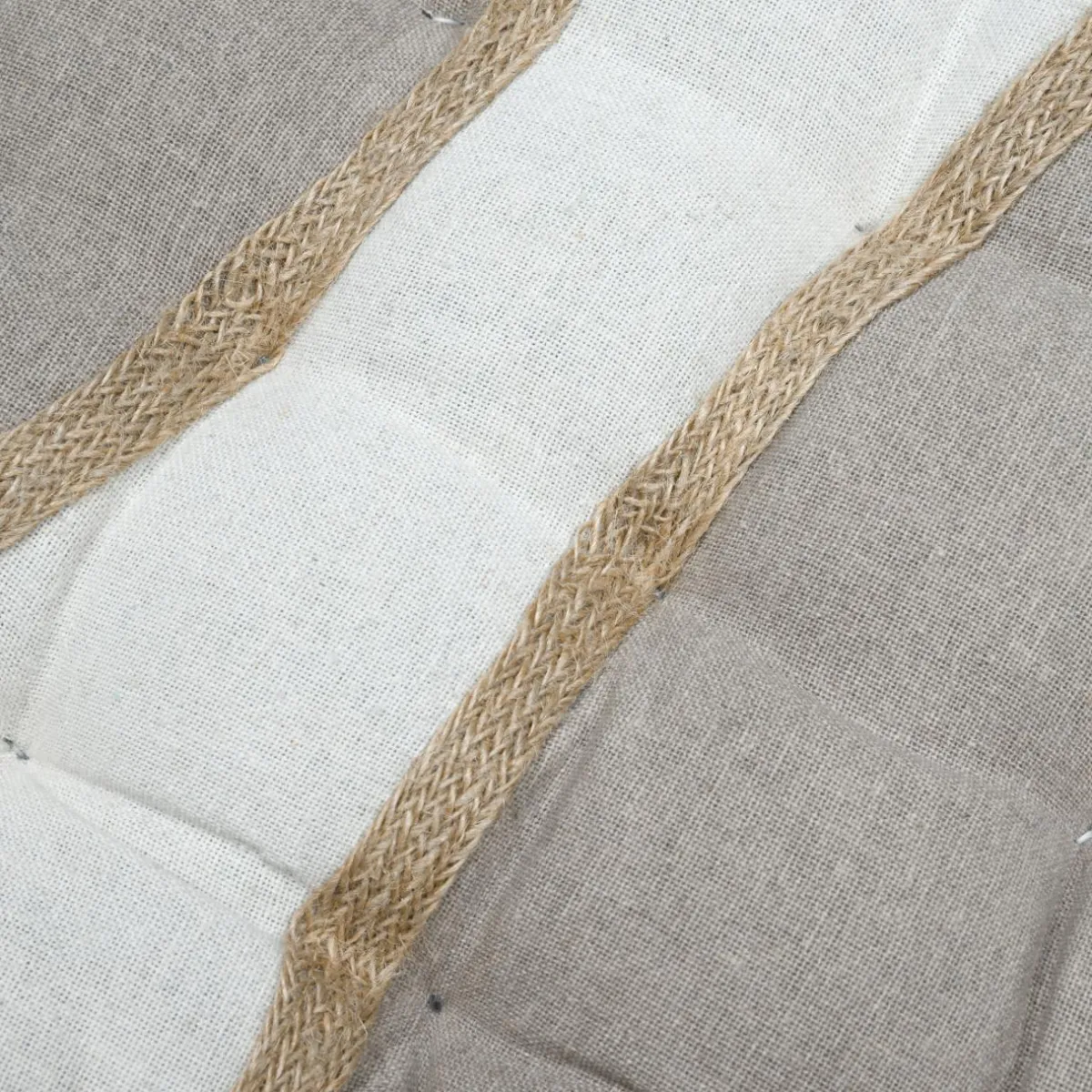 STOF Coussin de chaise carré coton (38 x 38 cm) Blokken Ecru Online