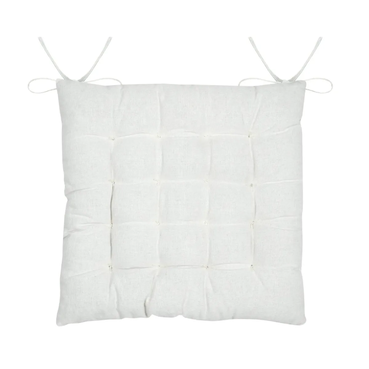 STOF Coussin de chaise carré coton (38 x 38 cm) Blokken Ecru Online
