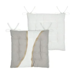 STOF Coussin de chaise carré coton (38 x 38 cm) Blokken Ecru Online