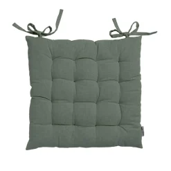 EMINZA Coussin de chaise carré coton (40 x 40 cm) Pixel Vert kaki