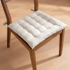 EMINZA Coussin de chaise carré coton (40 x 40 cm) Pixel Beige Clearance