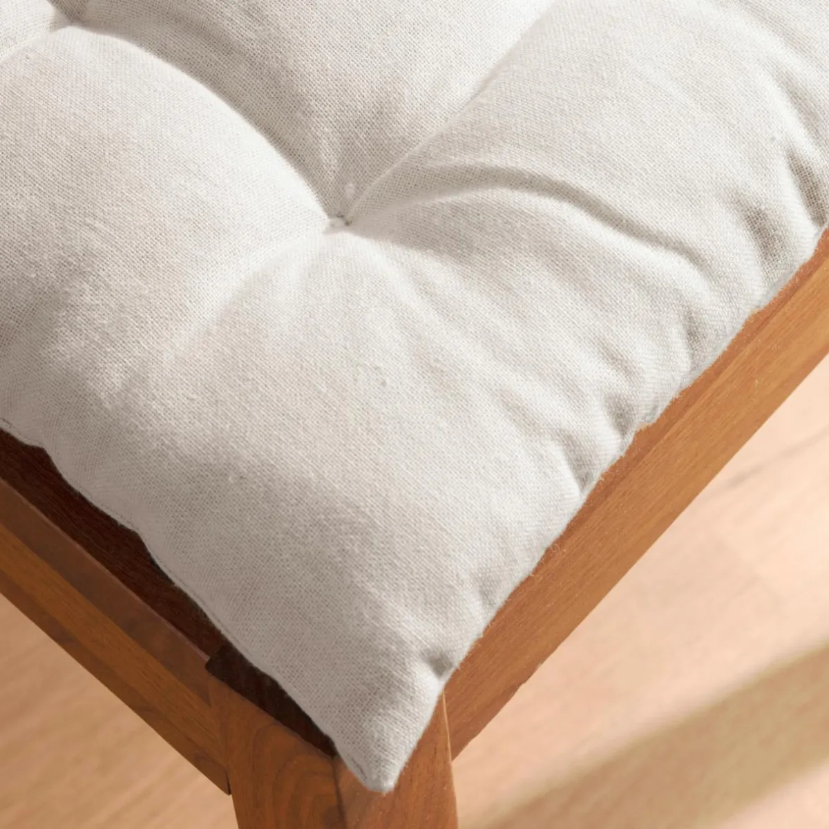 EMINZA Coussin de chaise carré coton (40 x 40 cm) Pixel Beige Clearance