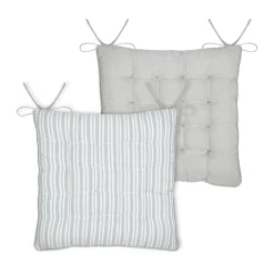 STOF Coussin de chaise carré coton (38 x 38 cm) Joséphine Gris Online