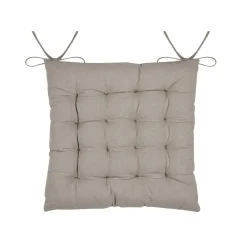STOF Coussin de chaise carré coton (38 x 38 cm) Hemera Taupe New