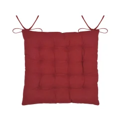 STOF Coussin de chaise carré coton (40 x 40 cm) Ornon Rouge Outlet