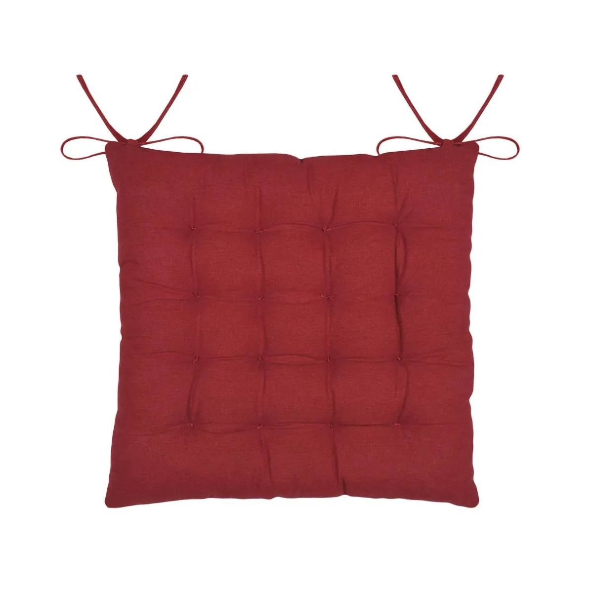 STOF Coussin de chaise carré coton (40 x 40 cm) Ornon Rouge Outlet