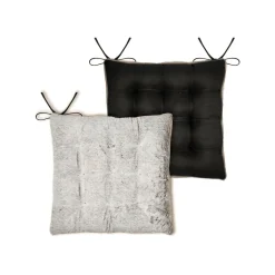 STOF Coussin de chaise carré fausse fourrure (40 x 40 cm) Asgard perle Gris Online