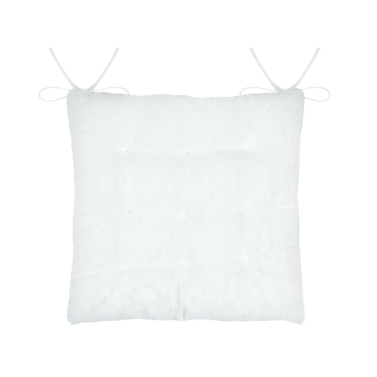 STOF Coussin de chaise carré fausse fourrure (40 x 40 cm) Asgard Blanc Hot