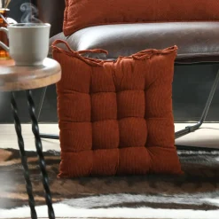 STOF Coussin de chaise carré velours (38 x 38 cm) Dandy Terracotta Sale
