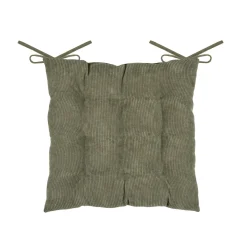 STOF Coussin de chaise carré velours (38 x 38 cm) Dandy Vert kaki Hot