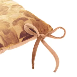 Atmosphera, cru017dateur d'intu017drieur Coussin de chaise carré velours (38 x 38 cm) Luna Jaune ocre