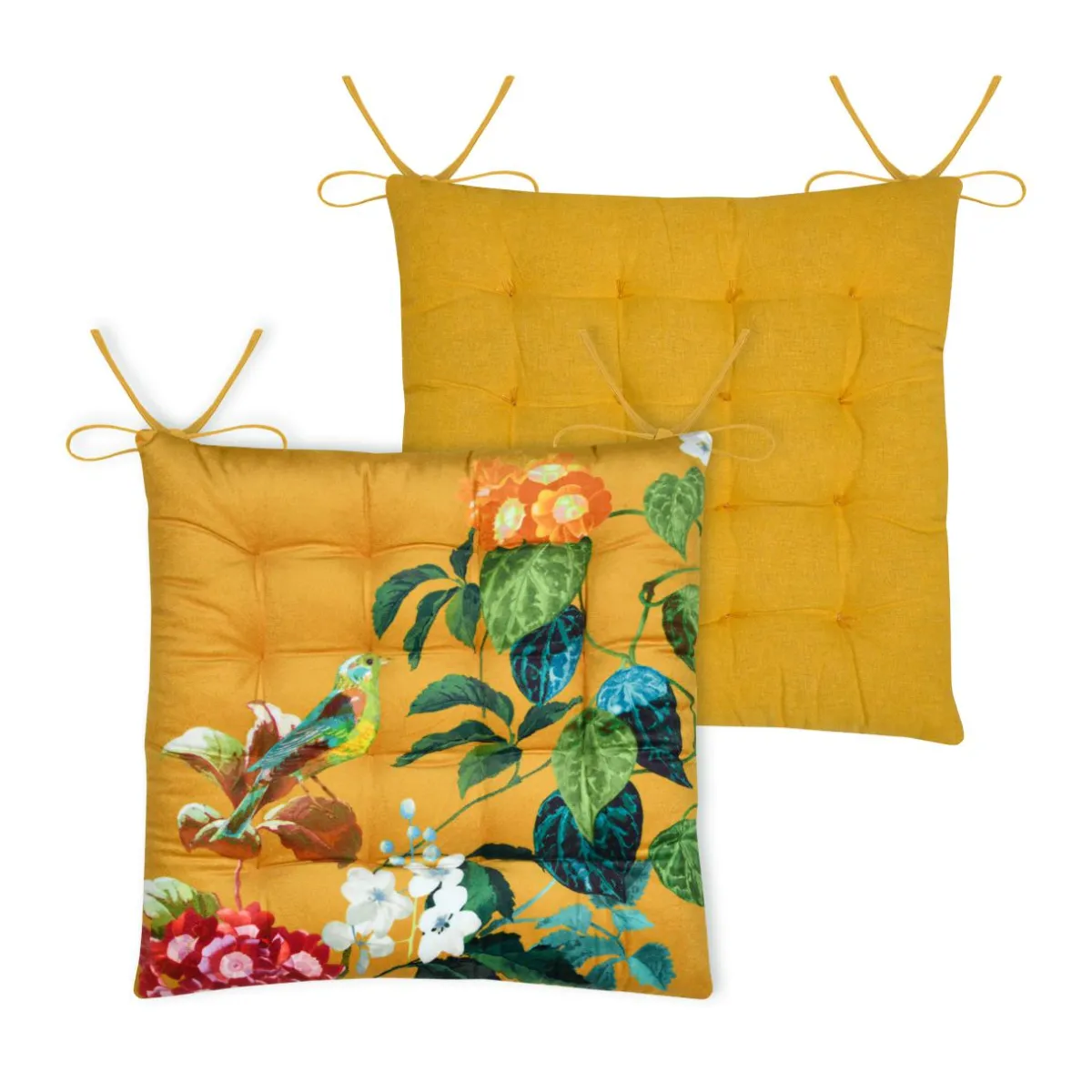 STOF Coussin de chaise carrée coton (38x38 cm) Emmy Multicolore Outlet