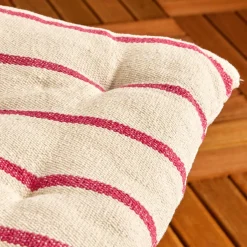 EMINZA Coussin de chaise extérieur toile de coton (40 x 40 cm) Ocealys Rouge Sale