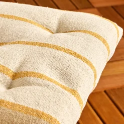 EMINZA Coussin de chaise extérieur toile de coton (40 x 40 cm) Ocealys Jaune moutarde Clearance