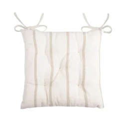 EMINZA Coussin de chaise extérieur toile de coton (40 x 40 cm) Ocealys Beige Outlet