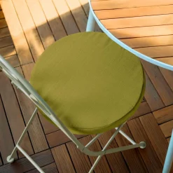 EMINZA Coussin de chaise extérieur rond (40 cm) Sunset Vert olive Best