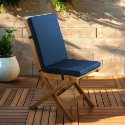 EMINZA Coussin de chaise extérieur avec dossier (90 x 40 cm) Sunset Bleu nuit Hot