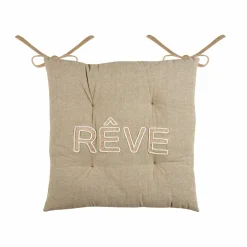 LOVELY CASA Coussin de chaise Maison ficelle Marron Hot