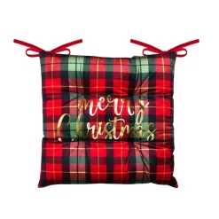 STOF Coussin de chaise Noël carré velours (38 x 38 cm) Harold Bordeaux Sale