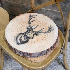 STOF Coussin de chaise rond (38 cm) Gruffy Marron Best