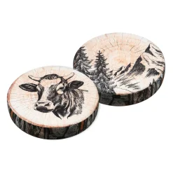 STOF Coussin de chaise rond (38 x 38 cm) Sallanches Marron Clearance