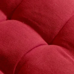EMINZA Coussin de chaise rond coton (40 cm) Pixel Rouge New