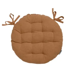 EMINZA Coussin de chaise rond coton (40 cm) Pixel Camel Online
