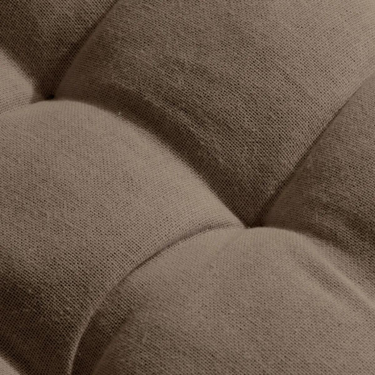EMINZA Coussin de chaise rond coton (40 cm) Pixel Taupe