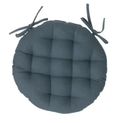 ATMOSPHERA Coussin de chaise rond Datara Orage Bleu orage Discount