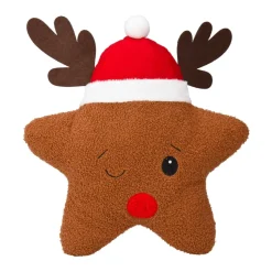 KOOPMAN Coussin de Noël (43 cm) Étoile de Noël Marron Outlet