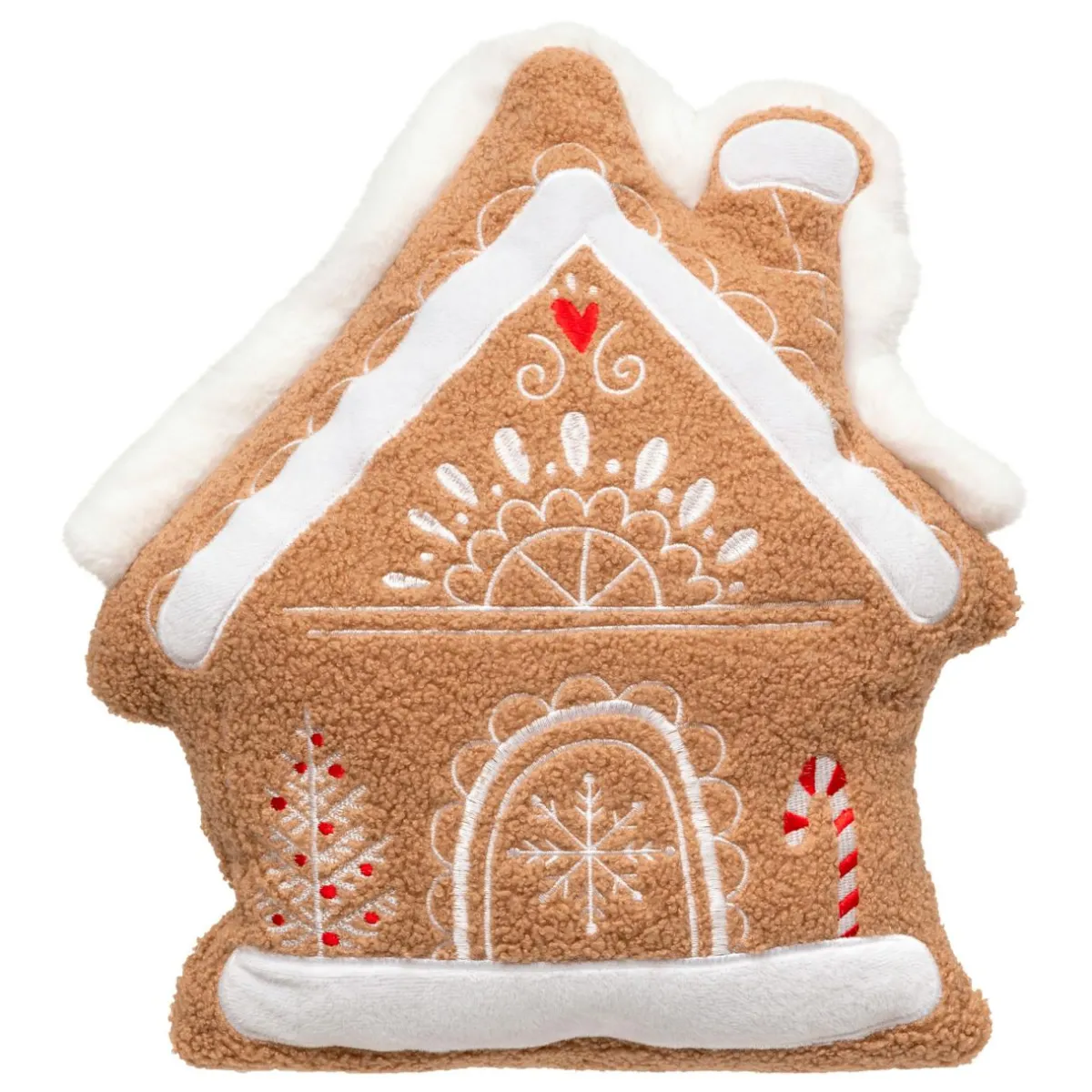 JJA Coussin de Noël (40 x 35 cm) Maison Pain d'épices Marron clair Discount