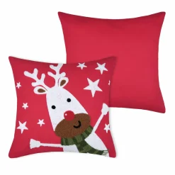 STOF Coussin de Noël carré (45 cm) Falala Renne Rouge Outlet