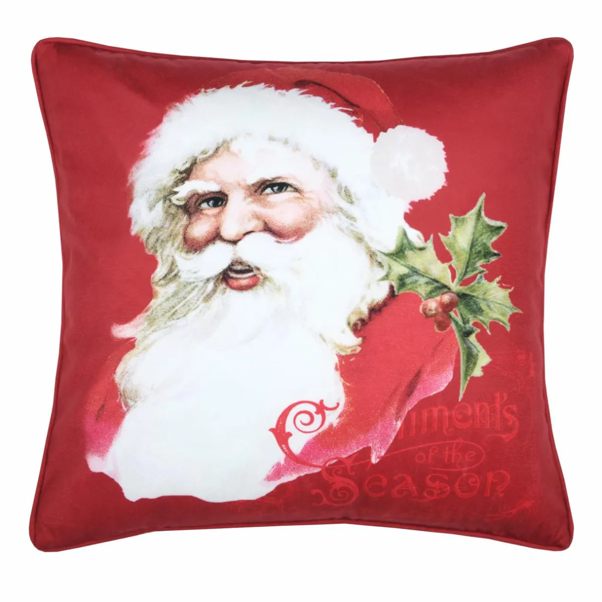 STOF Coussin de Noël carré (40 cm) Oswald velours Rouge Best