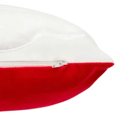 JJA Coussin de Noël carré (40 x 40 cm) Joyeux Papa Noël Blanc et Rouge Clearance