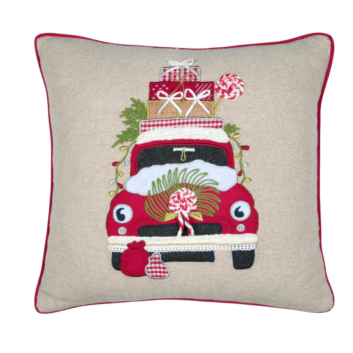 STOF Coussin de Noël carré (45 x 45 cm) Gifted Écru Ecru Online
