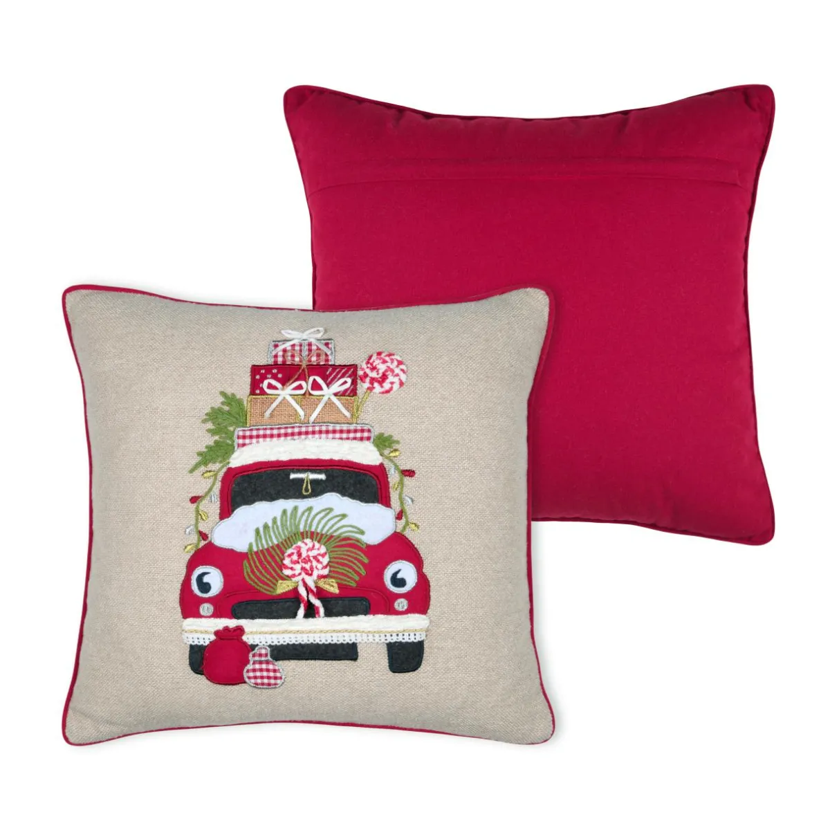 STOF Coussin de Noël carré (45 x 45 cm) Gifted Écru Ecru Online