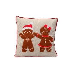 KAEMINGK Coussin de Noël carré coton (45 x 45 cm) Bonhomme Rouge Best