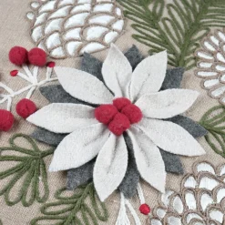 STOF Coussin de Noël coton et laine (45 x 45 cm) Winty Naturel