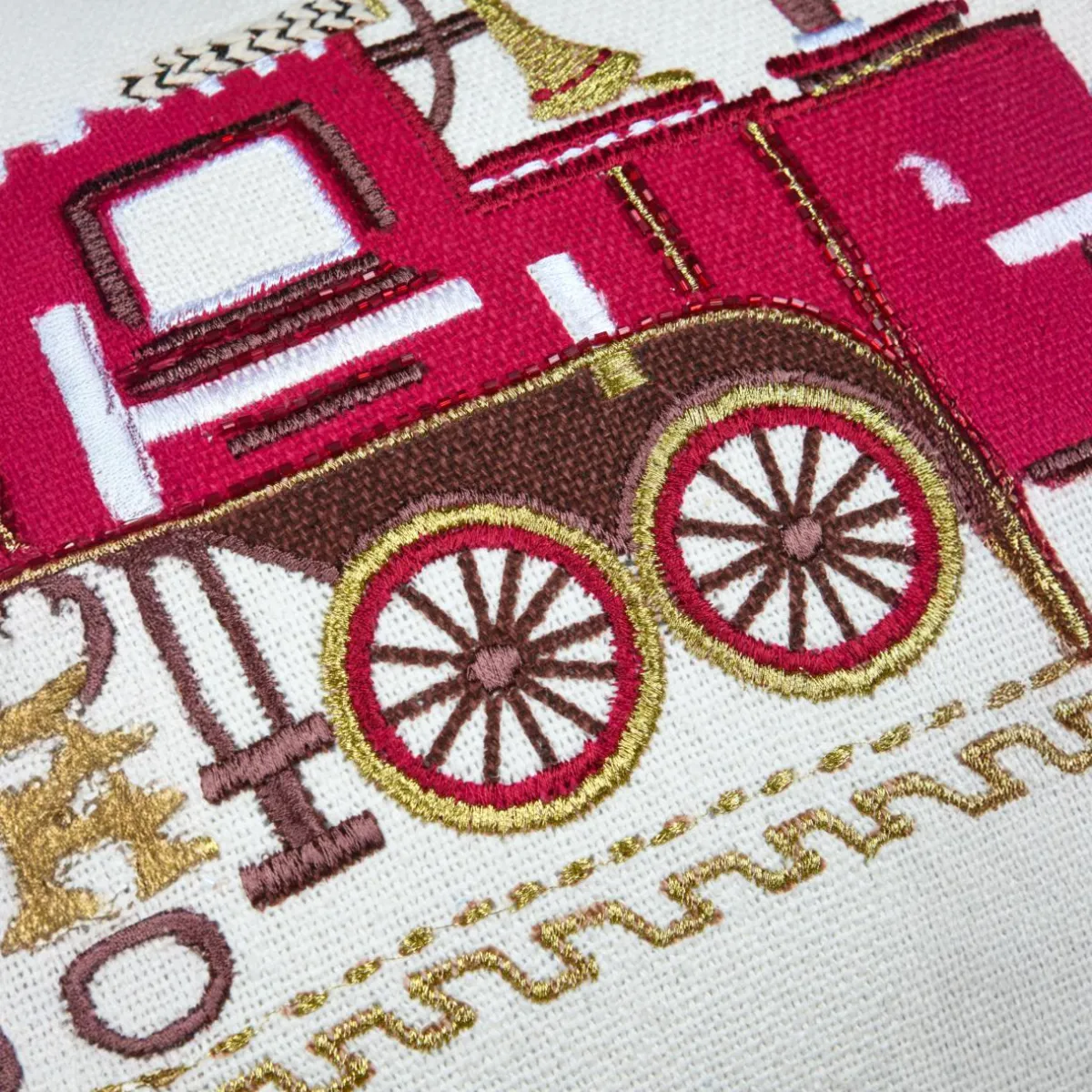 STOF Coussin de Noël rectangulaire (35 x 55 cm) Gifted Rouge Outlet
