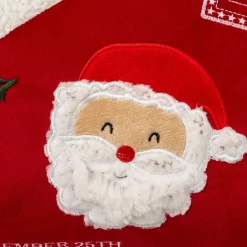 FEERIC LIGHTS Coussin de Noël rectangulaire (30 x 50 cm) Lettre au Père Noël Rouge Discount