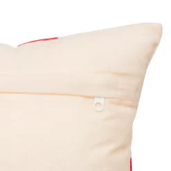 JJA Coussin de Noël rectangulaire (50 x 30 cm) Nœud en velours Rouge et écru Ecru Discount