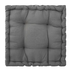 ATMOSPHERA Coussin de sol carré coton (40 x 40 cm) Otto Gris Sale