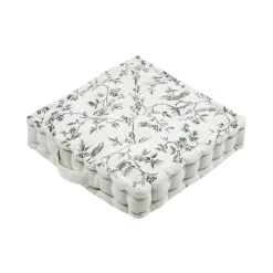 STOF Coussin de sol carré coton bas (45 x 45 cm) Clarine Ecru New