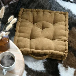 STOF Coussin de sol carré velours (45 x 45 cm) Dandy Camel Sale