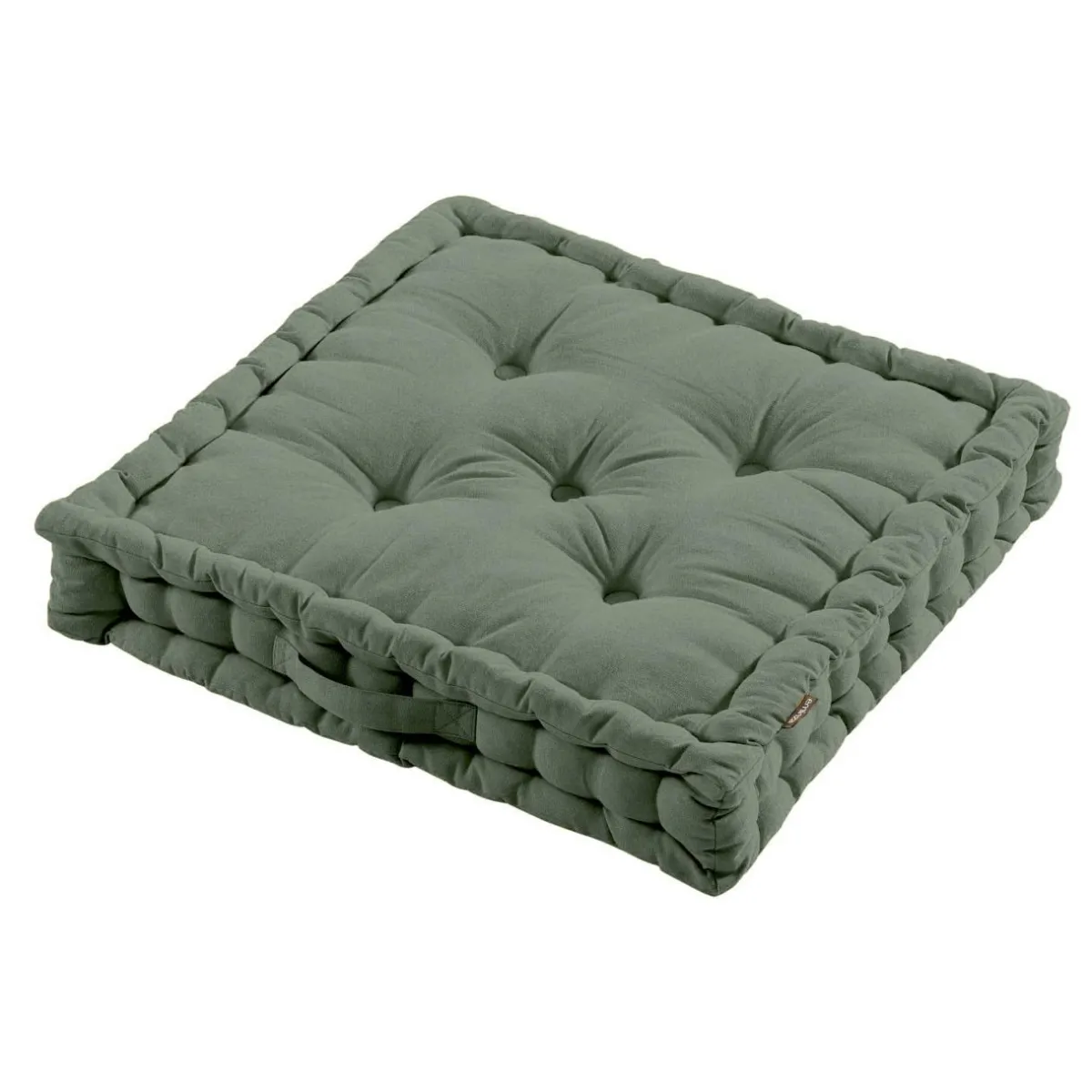 EMINZA Coussin de sol coton (60 x 60 cm) Pixel Vert kaki Online